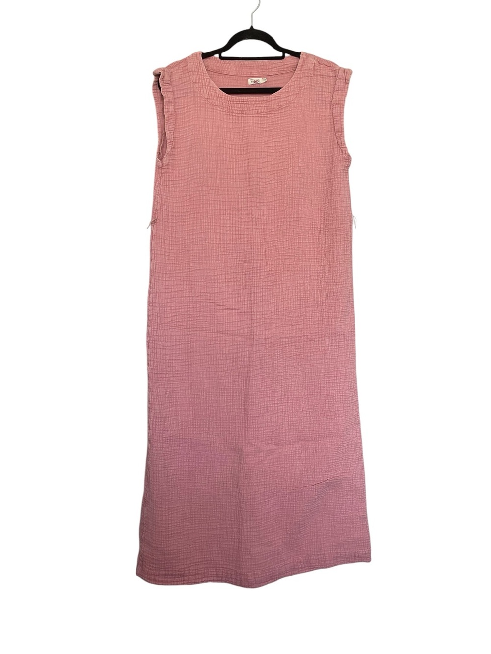Faherty Blush Pink Sleeveless Textured Midi Dress